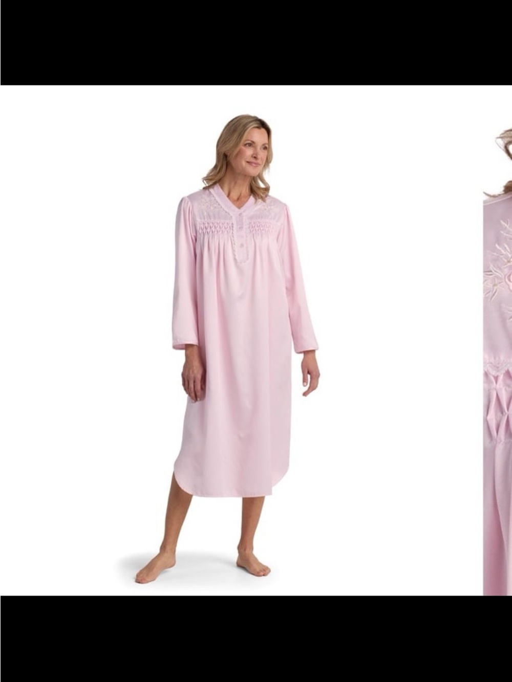 NWT mess Elaine women’s high V neck sleepwear gown pink size XL